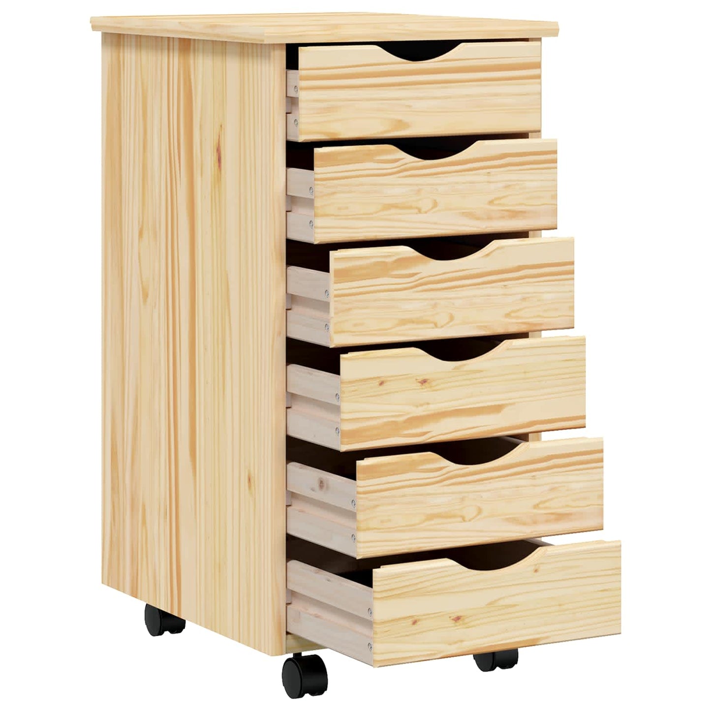 Armadietto Rotolante con Cassetti MOSS Vernice trasparente | homemem39