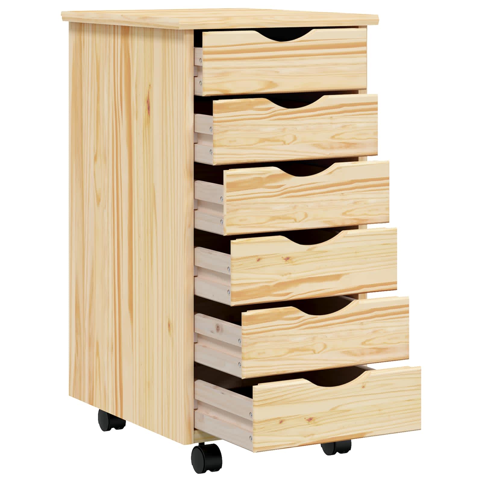 Armadietto Rotolante con Cassetti MOSS Vernice trasparente | homemem39