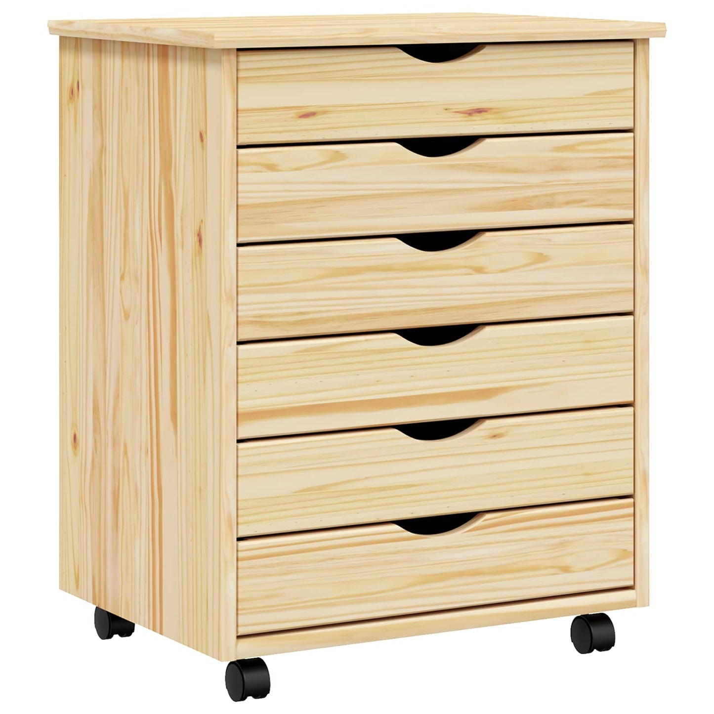 Armadietto Rotolante con Cassetti MOSS Vernice trasparente