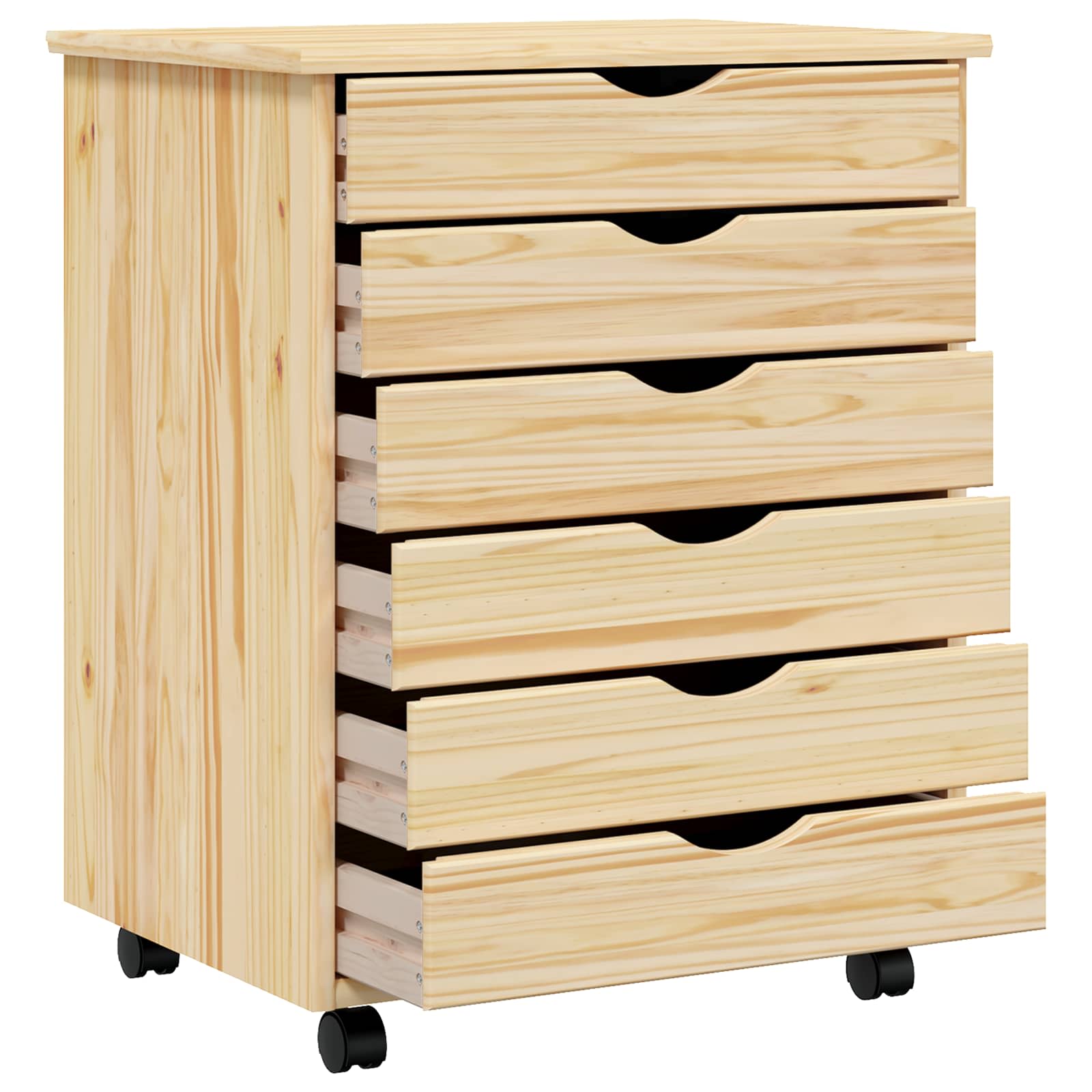 Armadietto Rotolante con Cassetti MOSS Vernice trasparente | homemem39