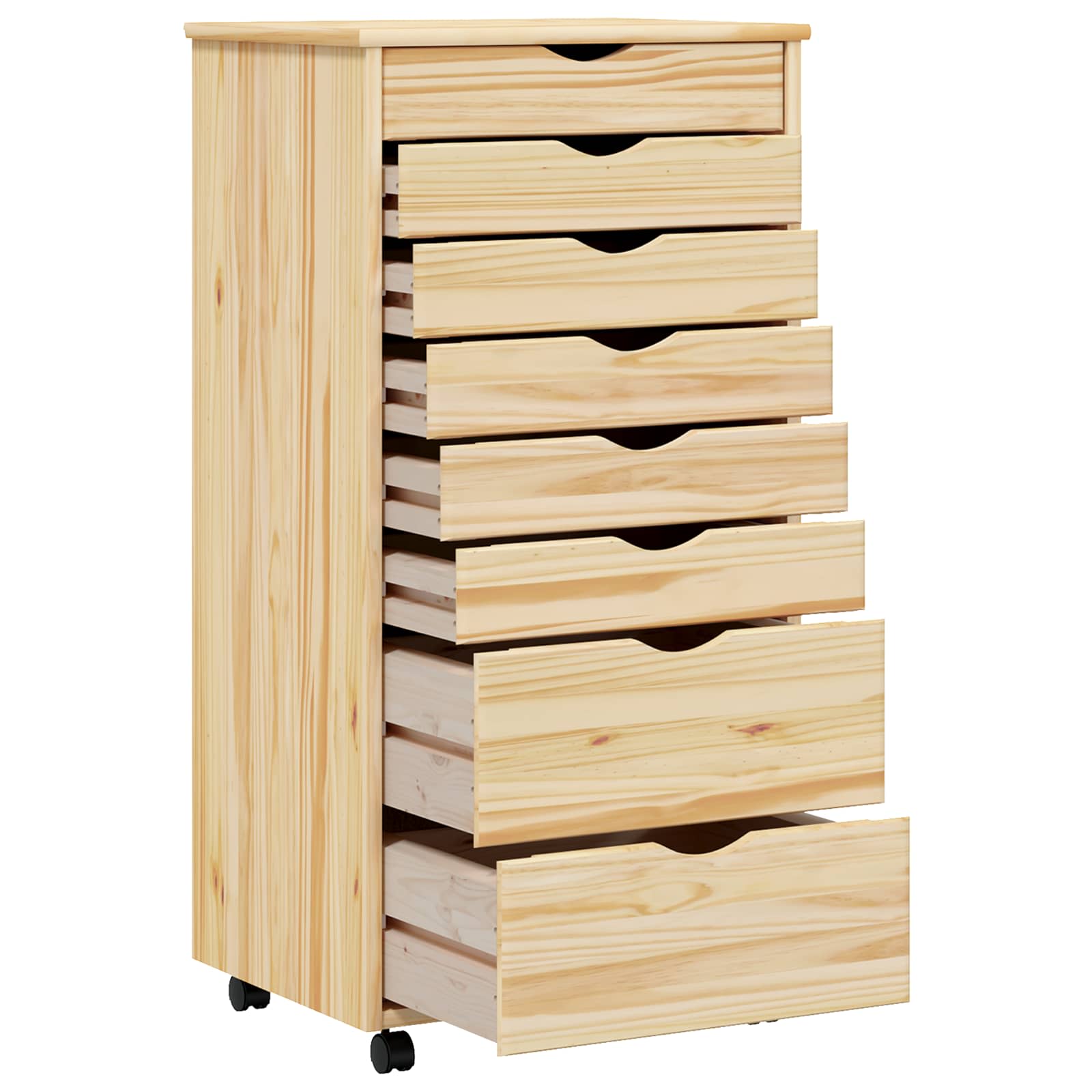 Armadietto Rotolante con Cassetti MOSS Vernice trasparente | homemem39