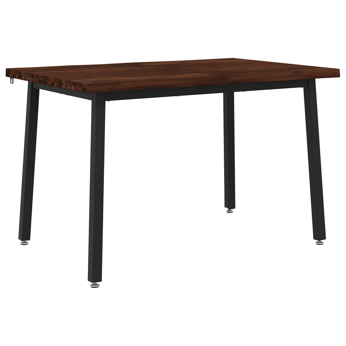 120 x 80 x 75 cm Legno di Acacia Massello Marrone scuro e Nero | homemem39