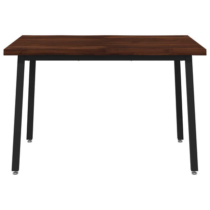 120 x 80 x 75 cm Legno di Acacia Massello Marrone scuro e Nero | homemem39