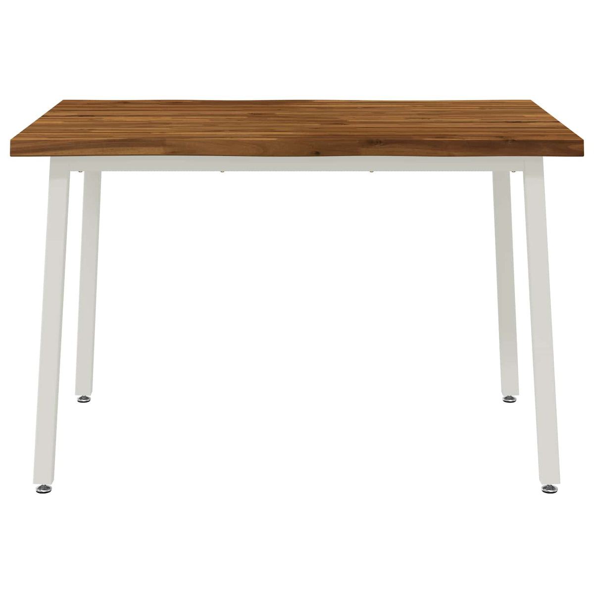 120 x 80 x 75 cm Legno di Acacia Massello Naturale e Bianco
