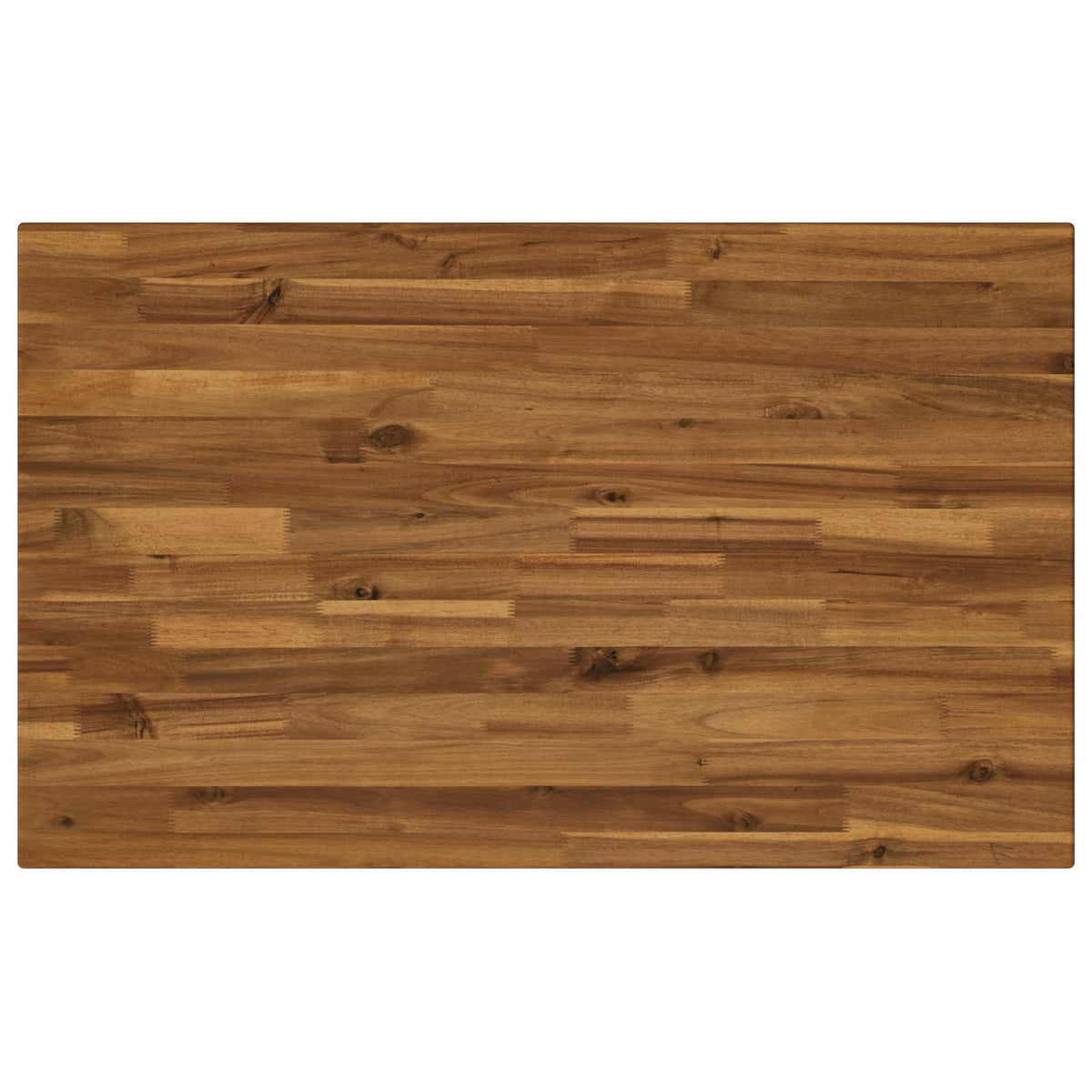 110 x 55 x 75 cm Legno di Acacia Massello Naturale e Nero