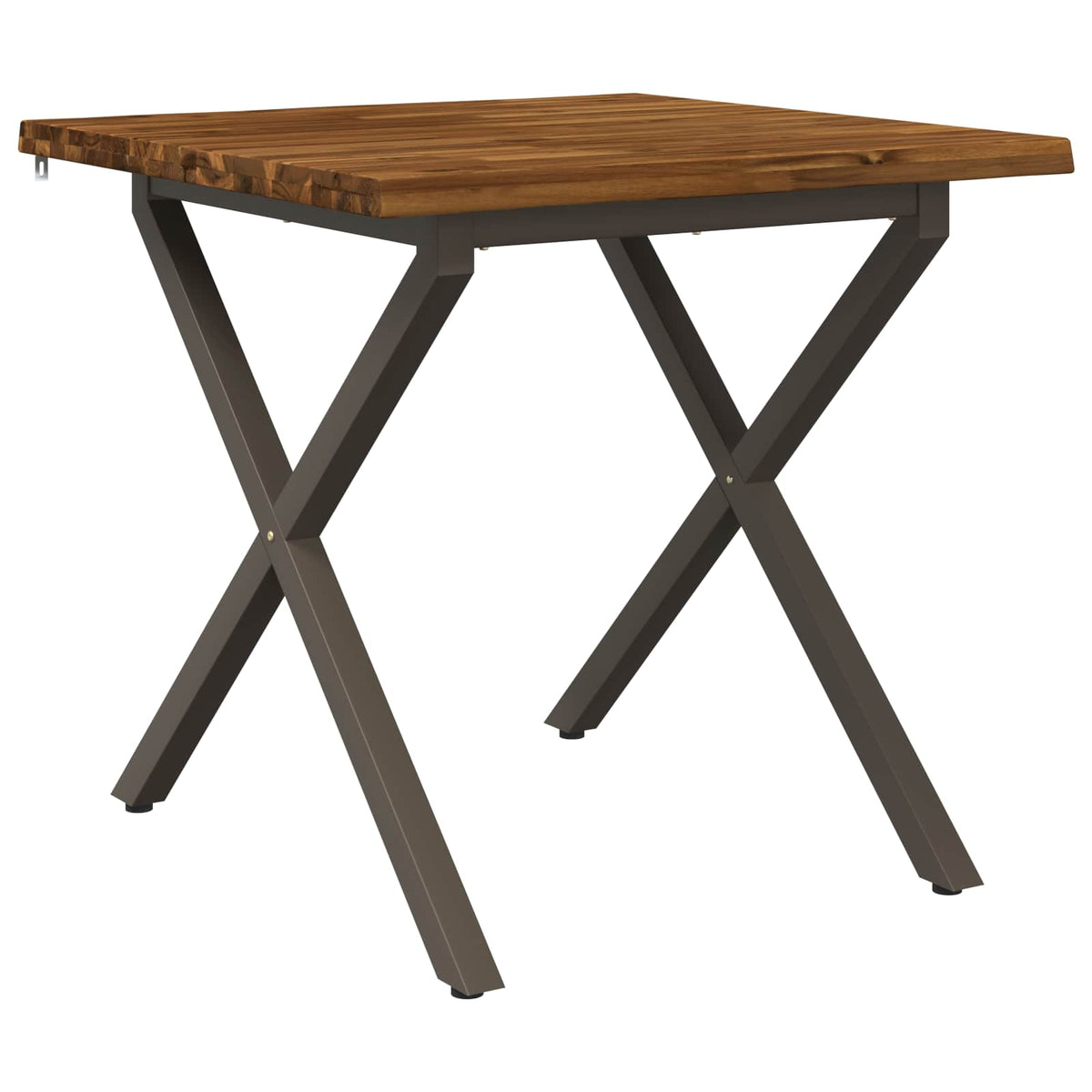 80 x 80 x 75 cm Legno di Acacia Massello Naturale e Caffè | homemem39