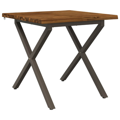 80 x 80 x 75 cm Legno di Acacia Massello Naturale e Caffè | homemem39