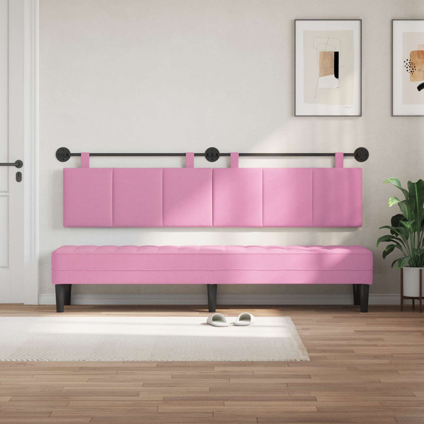 Testiera sospesa Rosa Tessuto