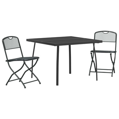 Set di Mobili da Esterno 3 pcs Antracite Ferro e Acciaio | homemem39