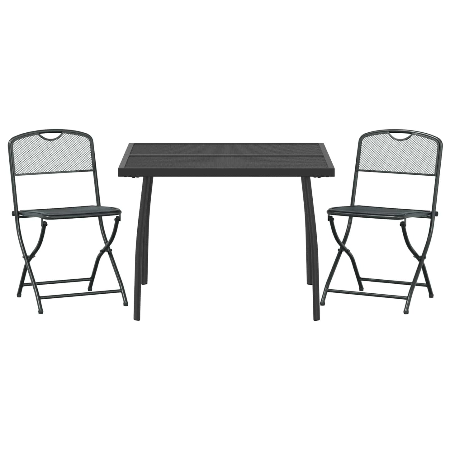 Set di Mobili da Esterno 3 pcs Antracite Ferro e Acciaio | homemem39
