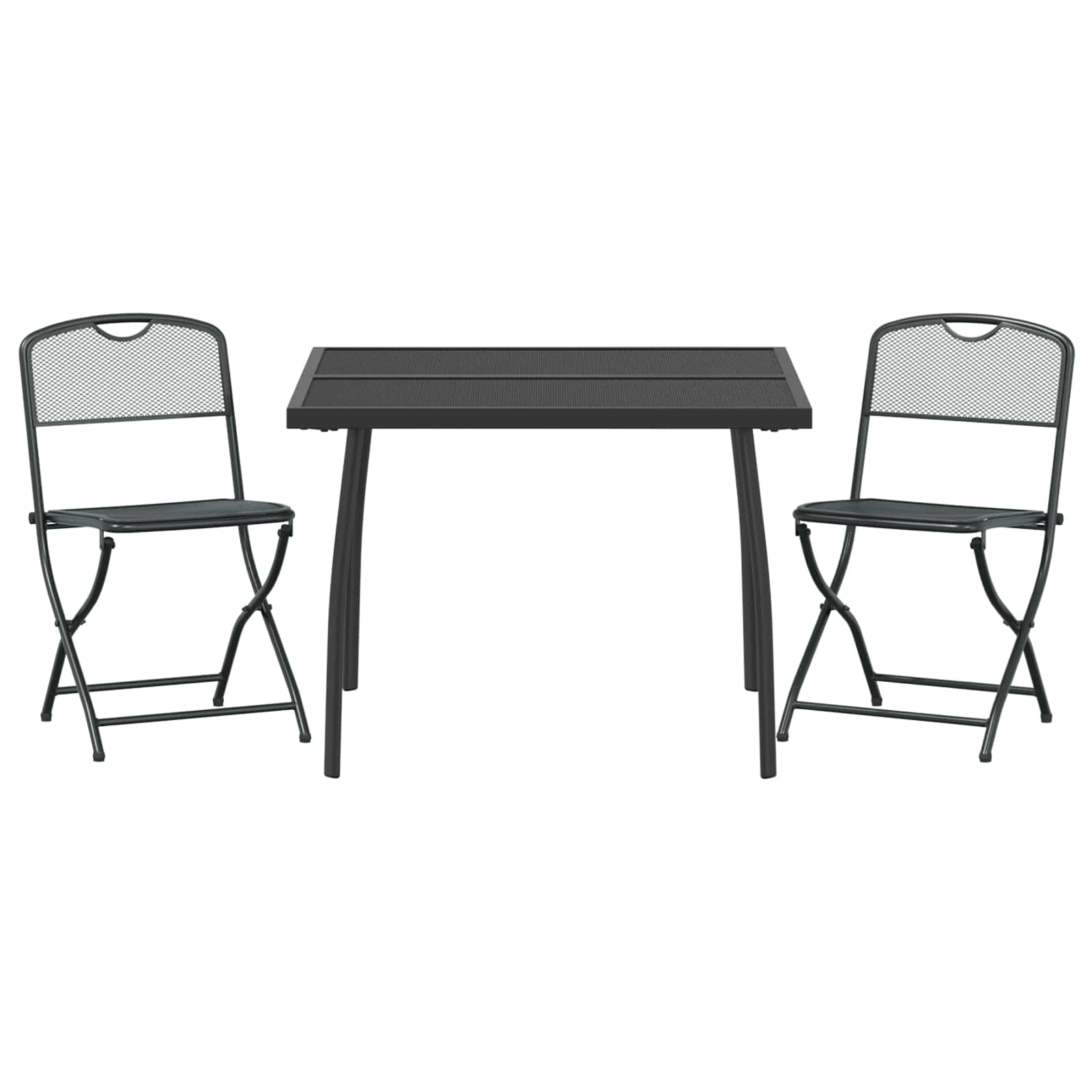 Set di Mobili da Esterno 3 pcs Antracite Ferro e Acciaio | homemem39