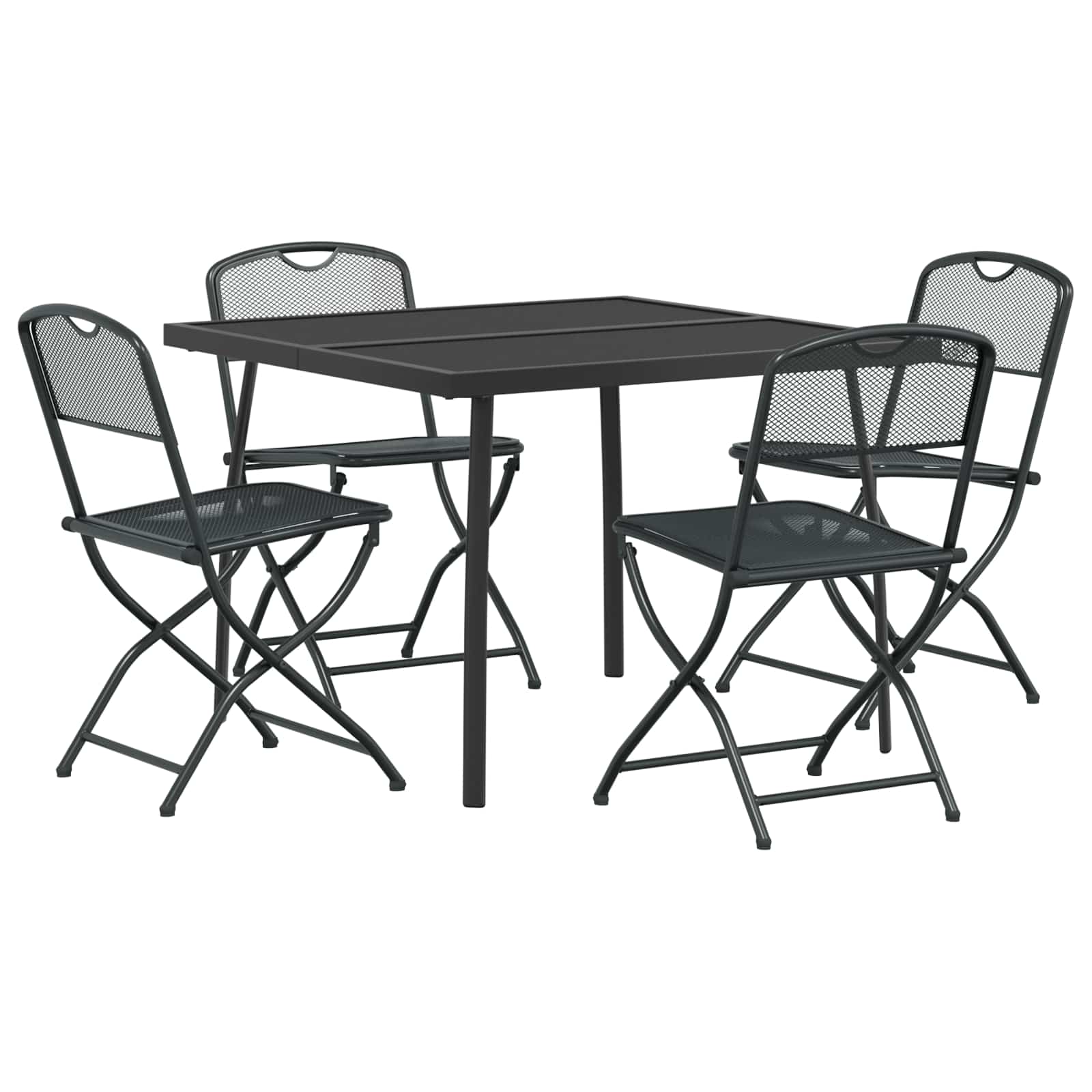 Set di Mobili da Esterno 5 pcs Antracite Ferro e Acciaio | homemem39
