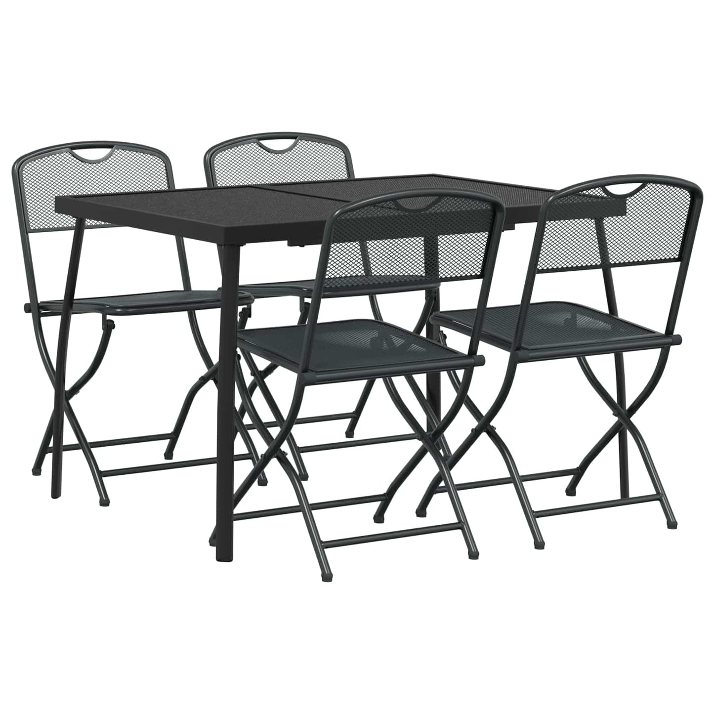 Set di Mobili da Esterno 5 pcs Antracite Ferro e Acciaio | homemem39