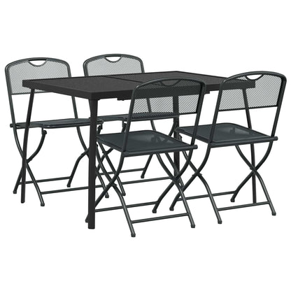 Set di Mobili da Esterno 5 pcs Antracite Ferro e Acciaio | homemem39
