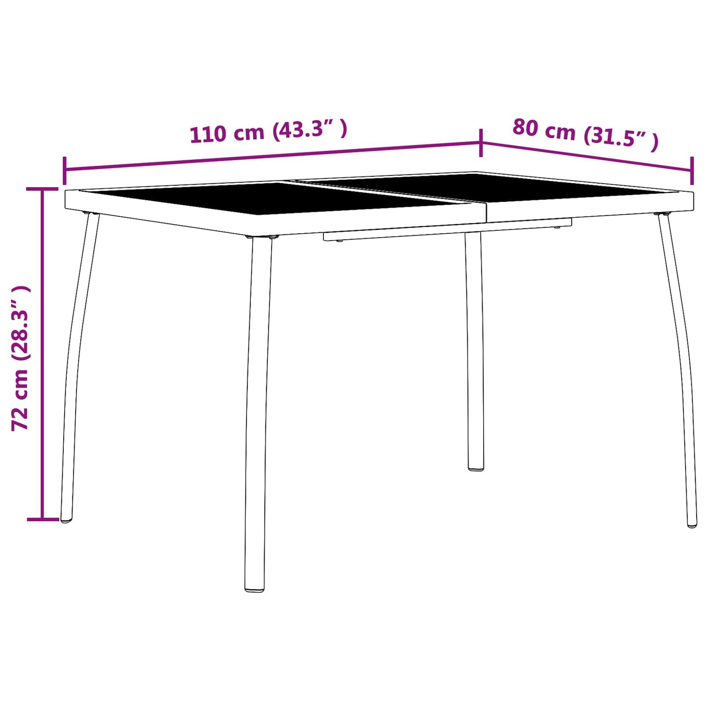 Set di Mobili da Esterno 5 pcs Antracite Ferro e Acciaio | homemem39