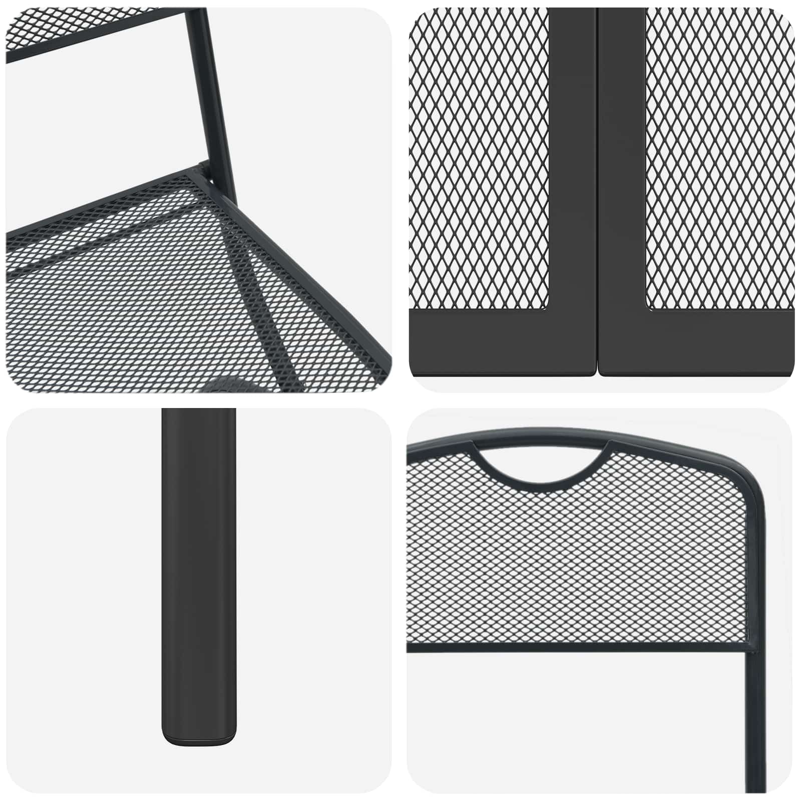 Set di Mobili da Esterno 5 pcs Antracite Ferro e Acciaio | homemem39