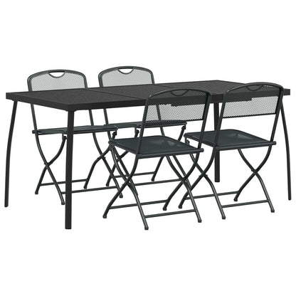 Set di Mobili da Esterno 5 pcs Antracite Ferro e Acciaio | homemem39