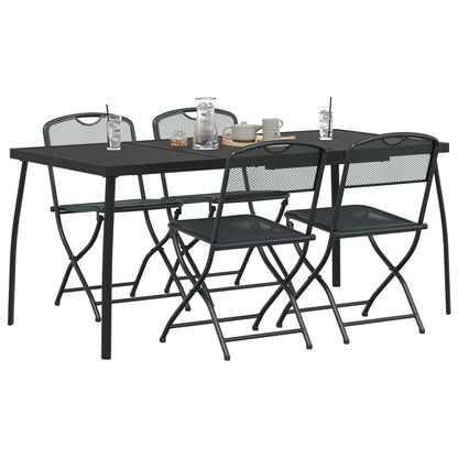 Set di Mobili da Esterno 5 pcs Antracite Ferro e Acciaio | homemem39