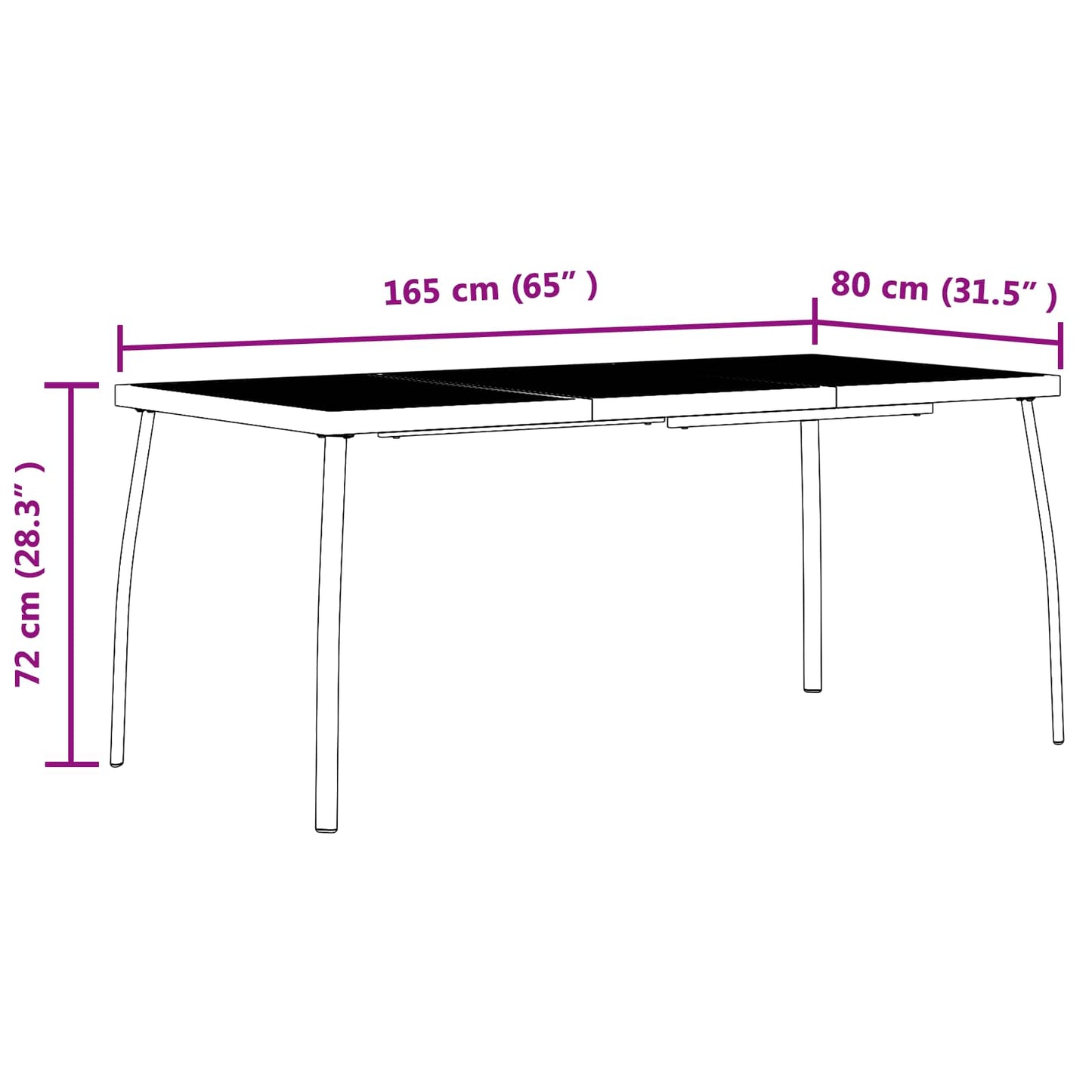 Set di Mobili da Esterno 7 pcs Antracite Ferro e Acciaio | homemem39