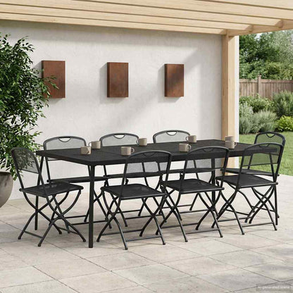 Set di Mobili da Esterno 9 pcs Antracite Ferro e Acciaio | homemem39