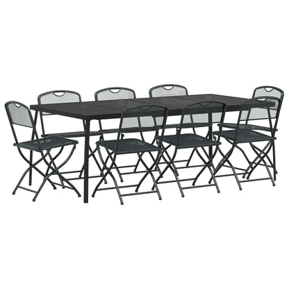Set di Mobili da Esterno 9 pcs Antracite Ferro e Acciaio | homemem39
