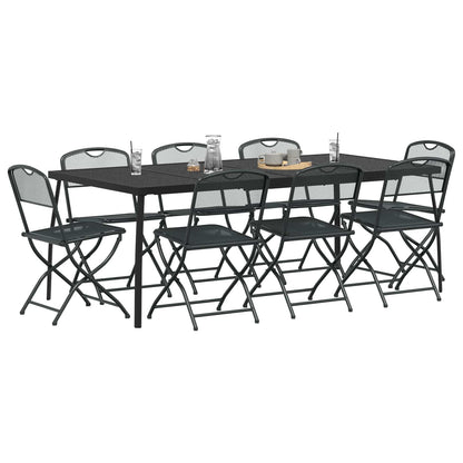 Set di Mobili da Esterno 9 pcs Antracite Ferro e Acciaio | homemem39