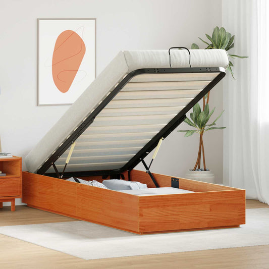 Letto ottomano Marrone Cera 80 x 200 cm Legno di pino massiccio | homemem39
