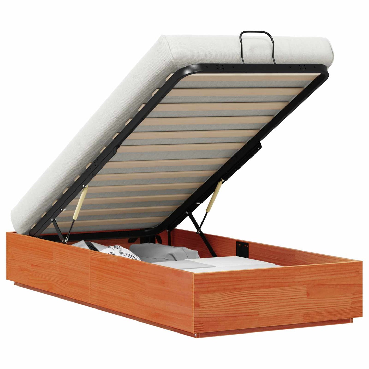 Letto ottomano Marrone Cera 90 x 200 cm Legno di pino massiccio | homemem39