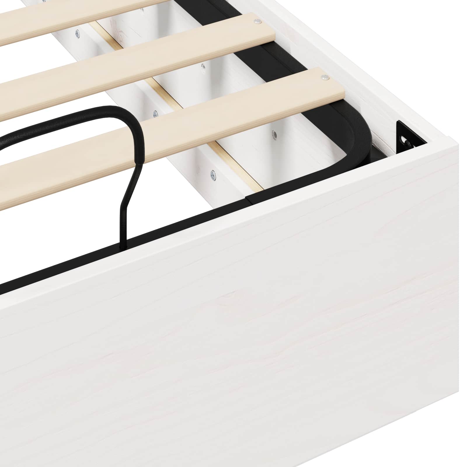 Letto ottomano Bianco 100 x 200 cm Legno di pino massiccio | homemem39