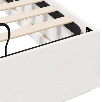 Letto ottomano Bianco 140 x 190 cm Legno di pino massiccio | homemem39