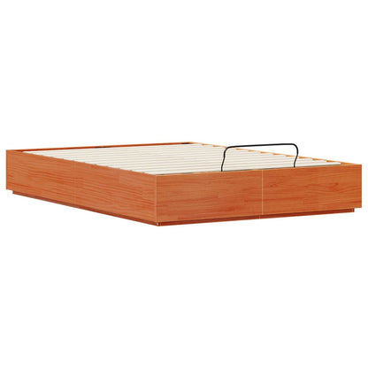 Letto ottomano con archiviazione Marrone Cera 140 x 200 cm | homemem39