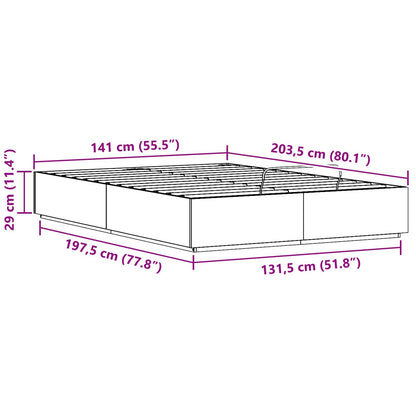 Letto ottomano con archiviazione Marrone Cera 140 x 200 cm | homemem39