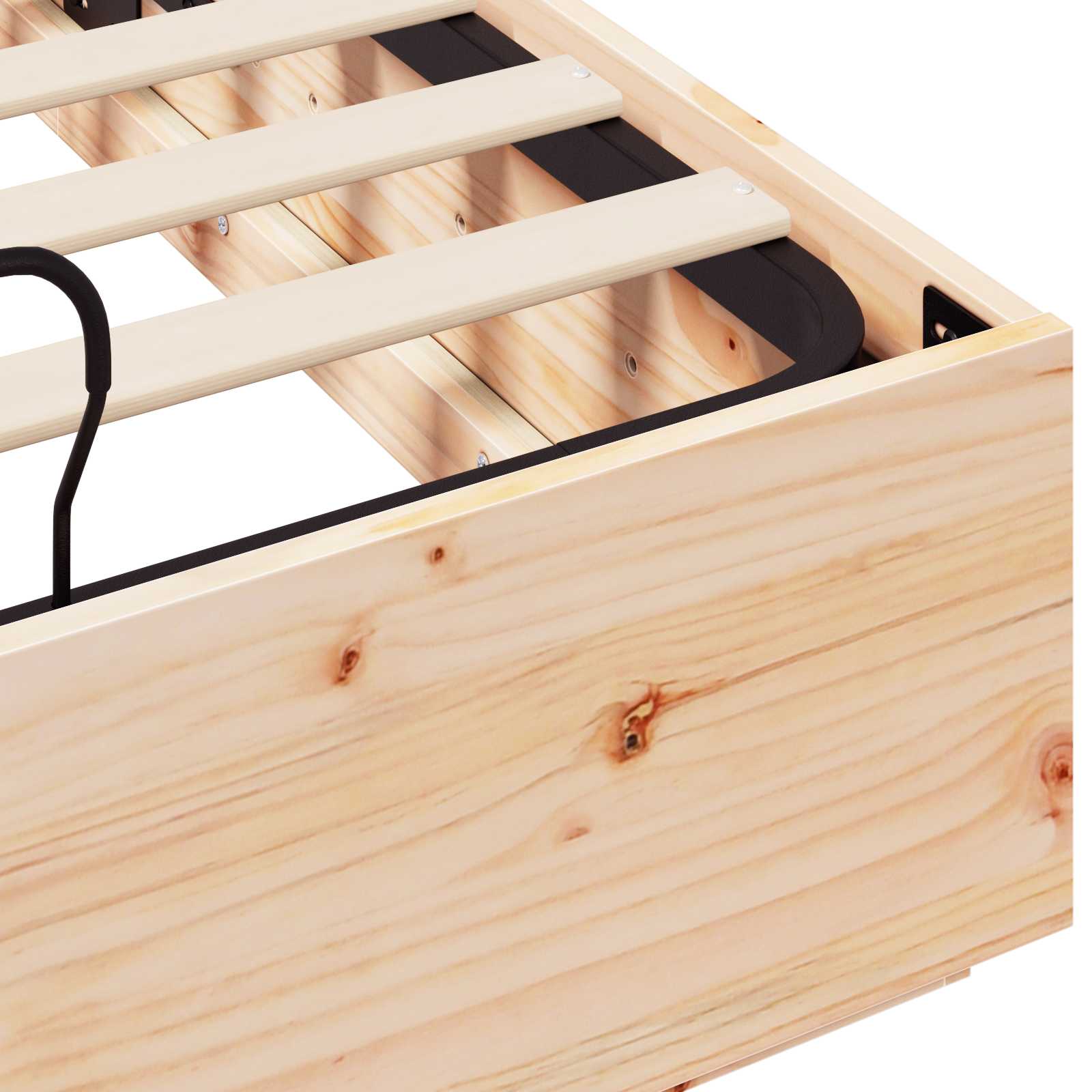 Letto ottomano Naturale 160 x 200 cm Legno di pino massiccio | homemem39