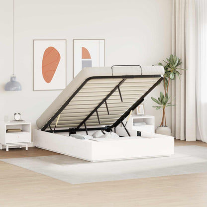 Letto ottomano Bianco 160 x 200 cm Legno di pino massiccio | homemem39