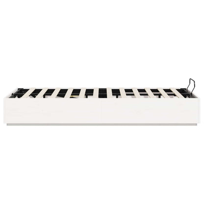 Letto ottomano Bianco 160 x 200 cm Legno di pino massiccio | homemem39