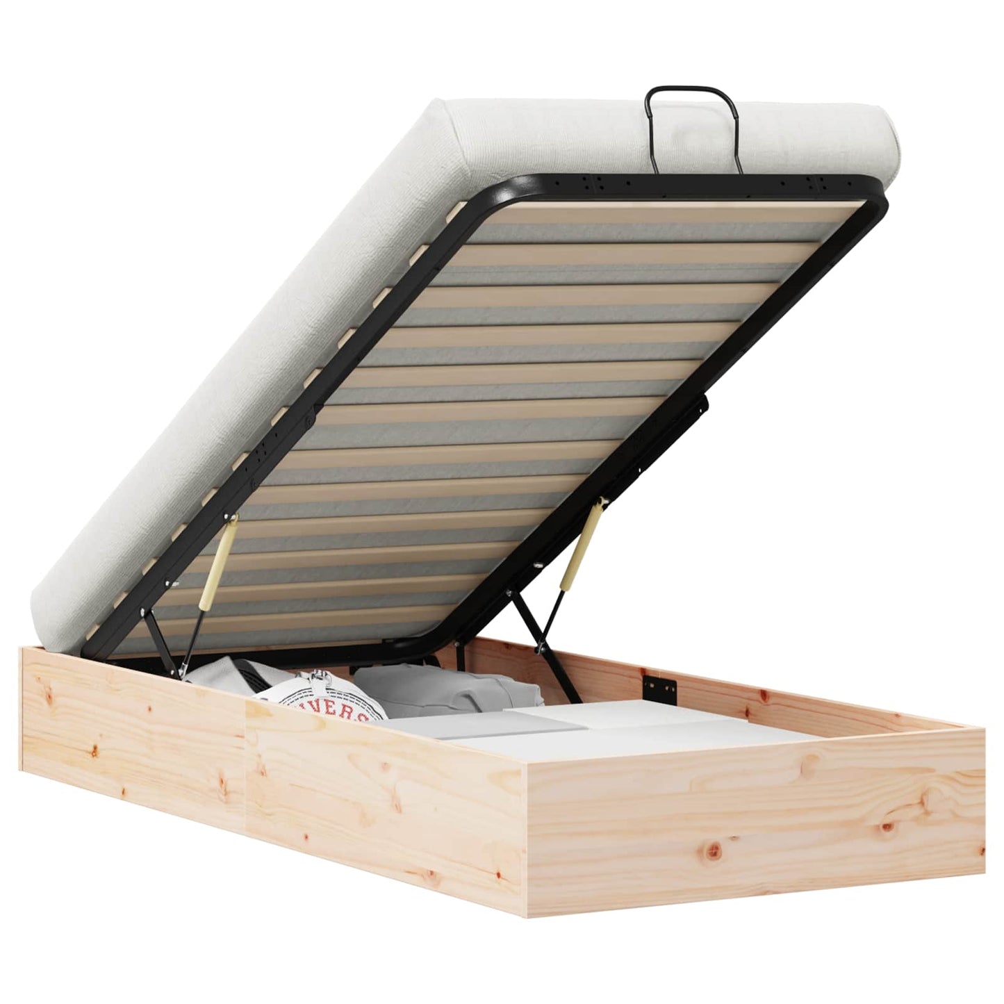Telaio del Letto Ottomano con Ripostiglio Naturale 70 x 190 cm | homemem39