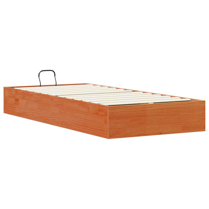 Telaio del Letto Ottomano con Ripostiglio Marrone Cerato | homemem39
