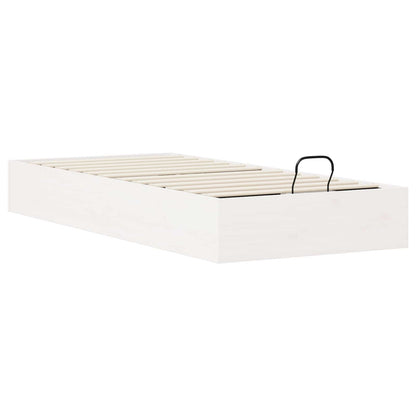 Telaio del Letto Ottomano con Ripostiglio Bianco 90 x 190 cm | homemem39
