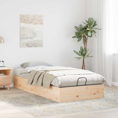 Telaio del Letto Ottomano con Ripostiglio Naturale 90 x 200 cm | homemem39
