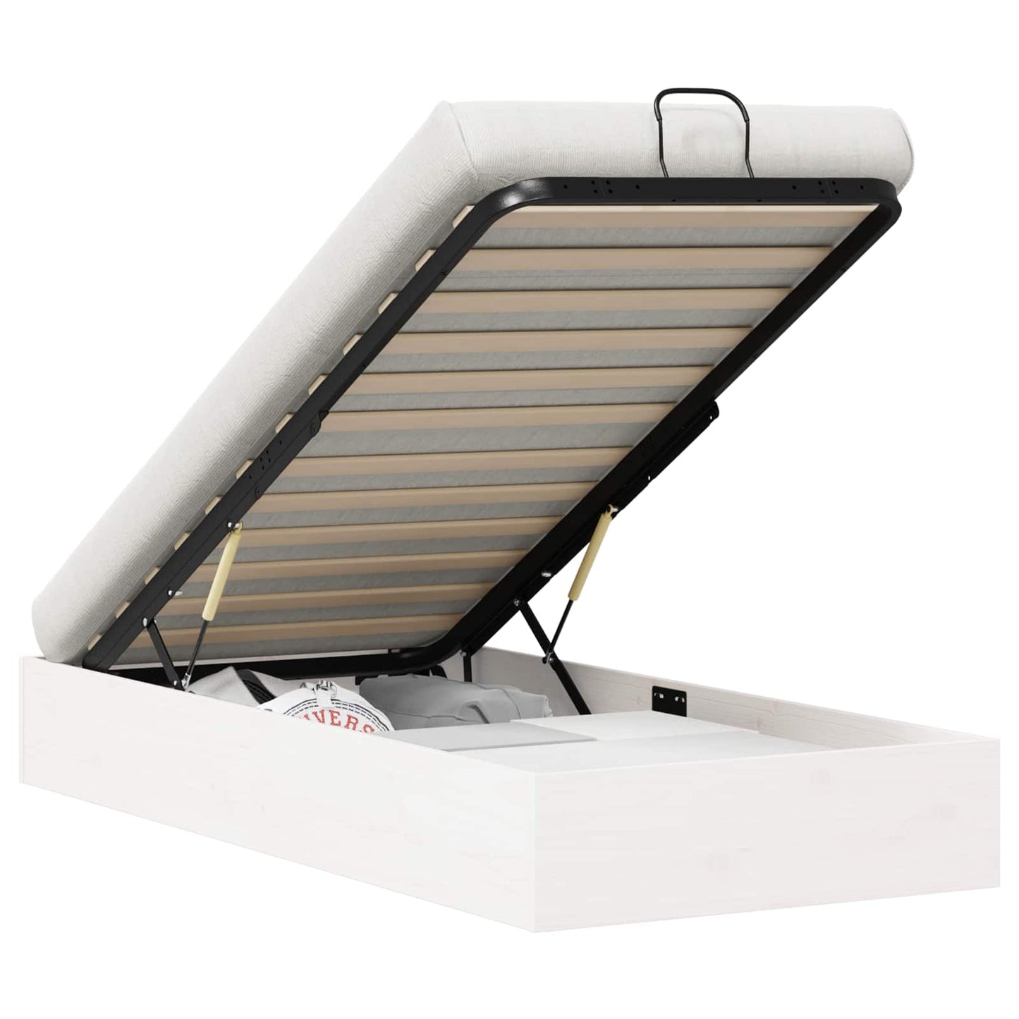 Telaio del Letto Ottomano con Ripostiglio Bianco 90 x 200 cm | homemem39