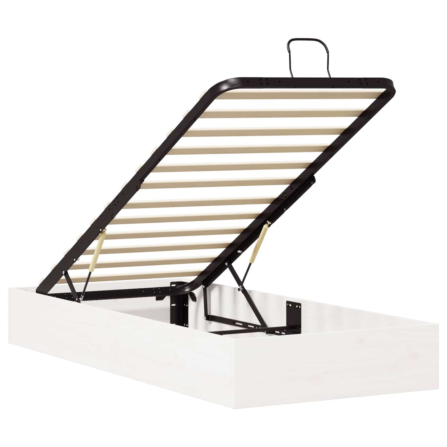 Telaio del Letto Ottomano con Ripostiglio Bianco 90 x 200 cm | homemem39