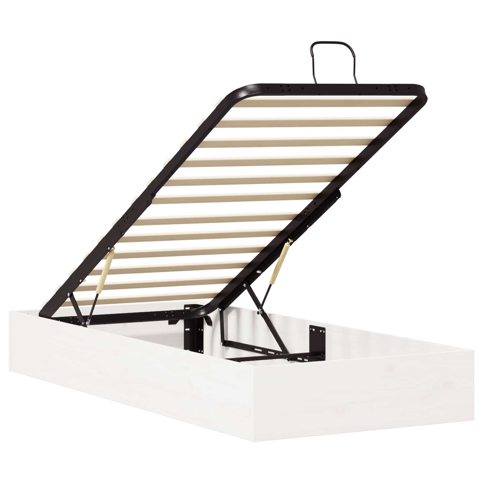 Telaio del Letto Ottomano con Ripostiglio Bianco 90 x 200 cm | homemem39