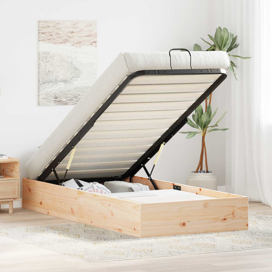 Telaio del Letto Ottomano con Ripostiglio Naturale 100 x 200 cm | homemem39