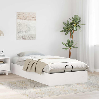 Telaio del Letto Ottomano con Ripostiglio Bianco 100 x 200 cm | homemem39