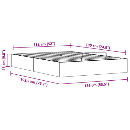Telaio del Letto Ottomano con Ripostiglio Naturale 135 x 190 cm | homemem39