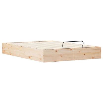 Telaio del Letto Ottomano con Ripostiglio Naturale 140 x 190 cm | homemem39