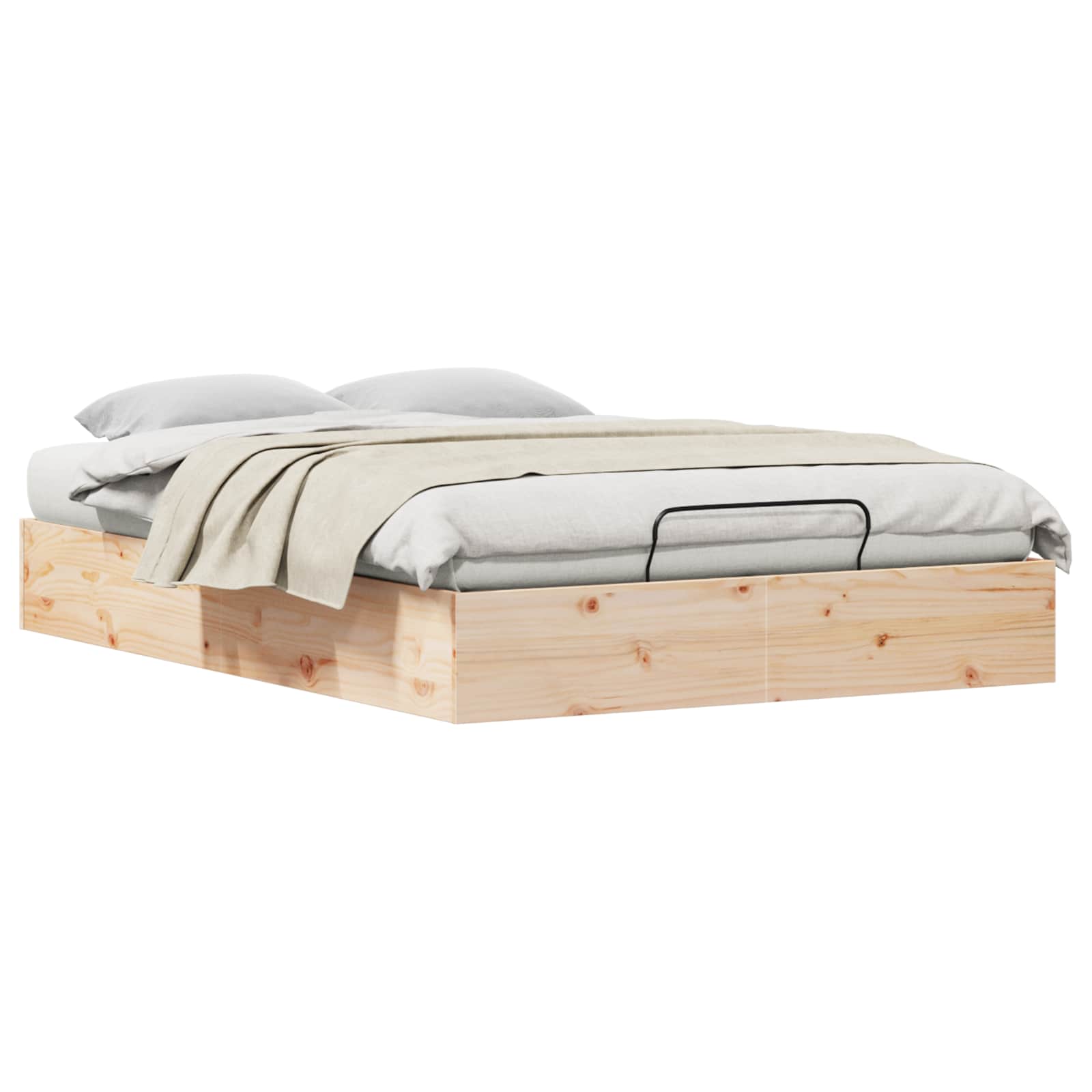 Telaio del Letto Ottomano con Ripostiglio Naturale 140 x 190 cm | homemem39