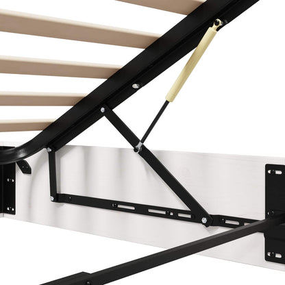 Telaio del Letto Ottomano con Ripostiglio Bianco 140 x 190 cm | homemem39