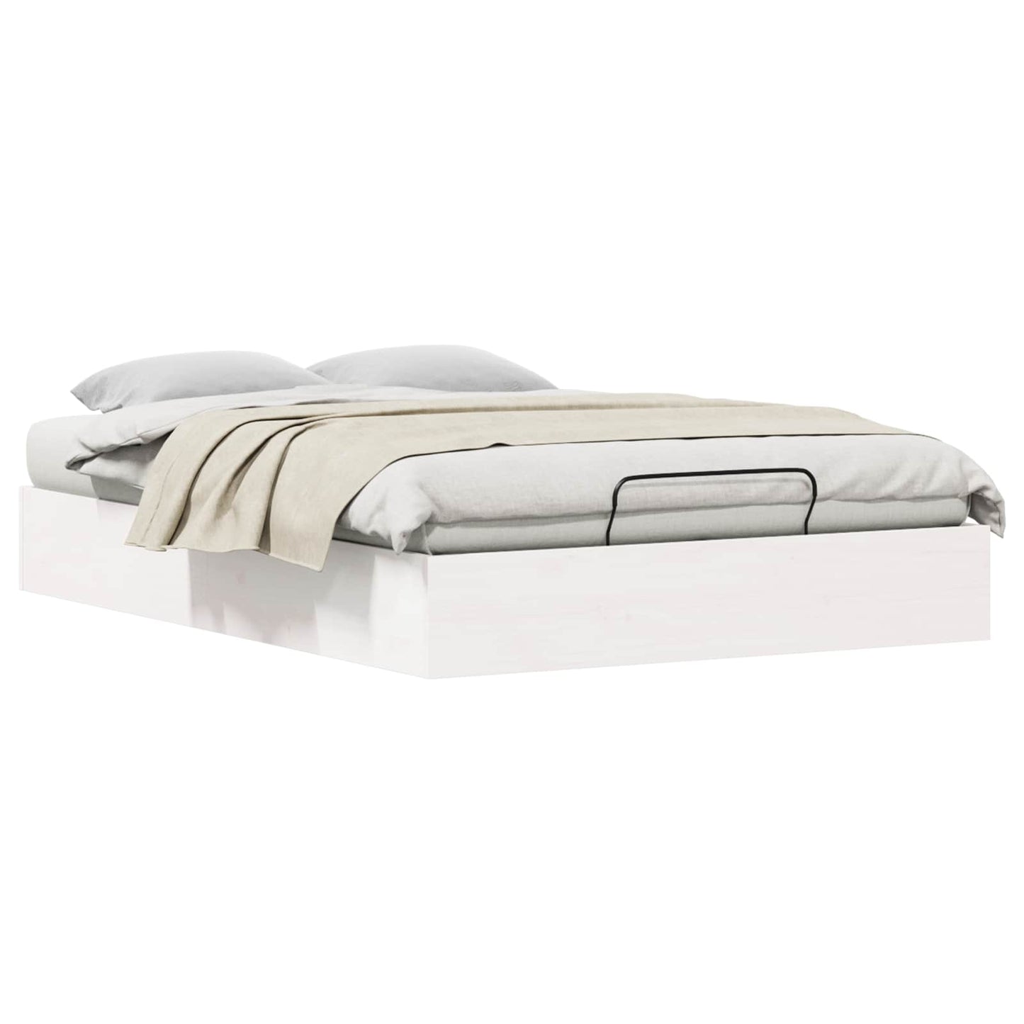 Telaio del Letto Ottomano con Ripostiglio Bianco 140 x 190 cm | homemem39