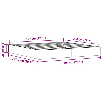 Telaio del Letto Ottomano con Ripostiglio Bianco 200 x 200 cm | homemem39